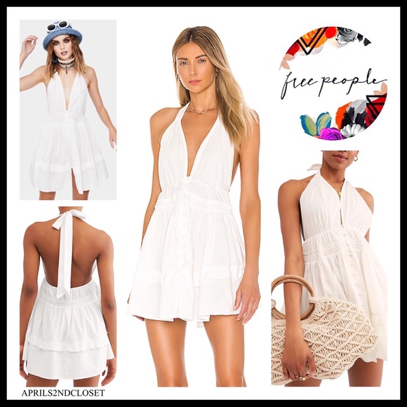 FREE PEOPLE BOHO FLOWY SLEEVELESS MINI DRESS A2C - Picture 11 of 16